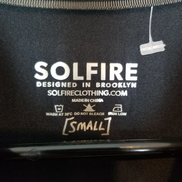 Solfire Peloton Mens S Black Spell Out Short Sleev - Picture 5 of 7